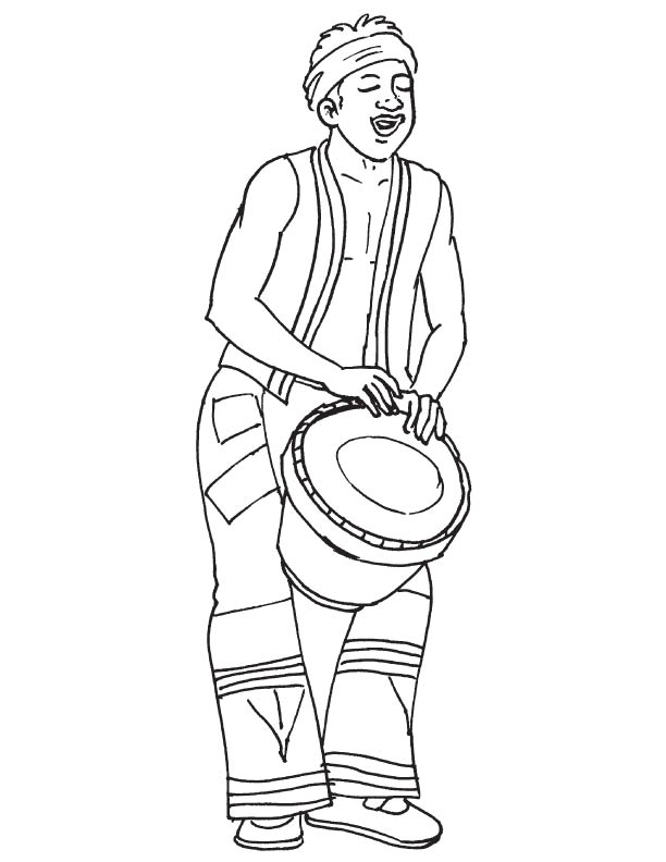 African musician playing drum coloring page download free african musician playing drum coloring page for kids best coloring pages