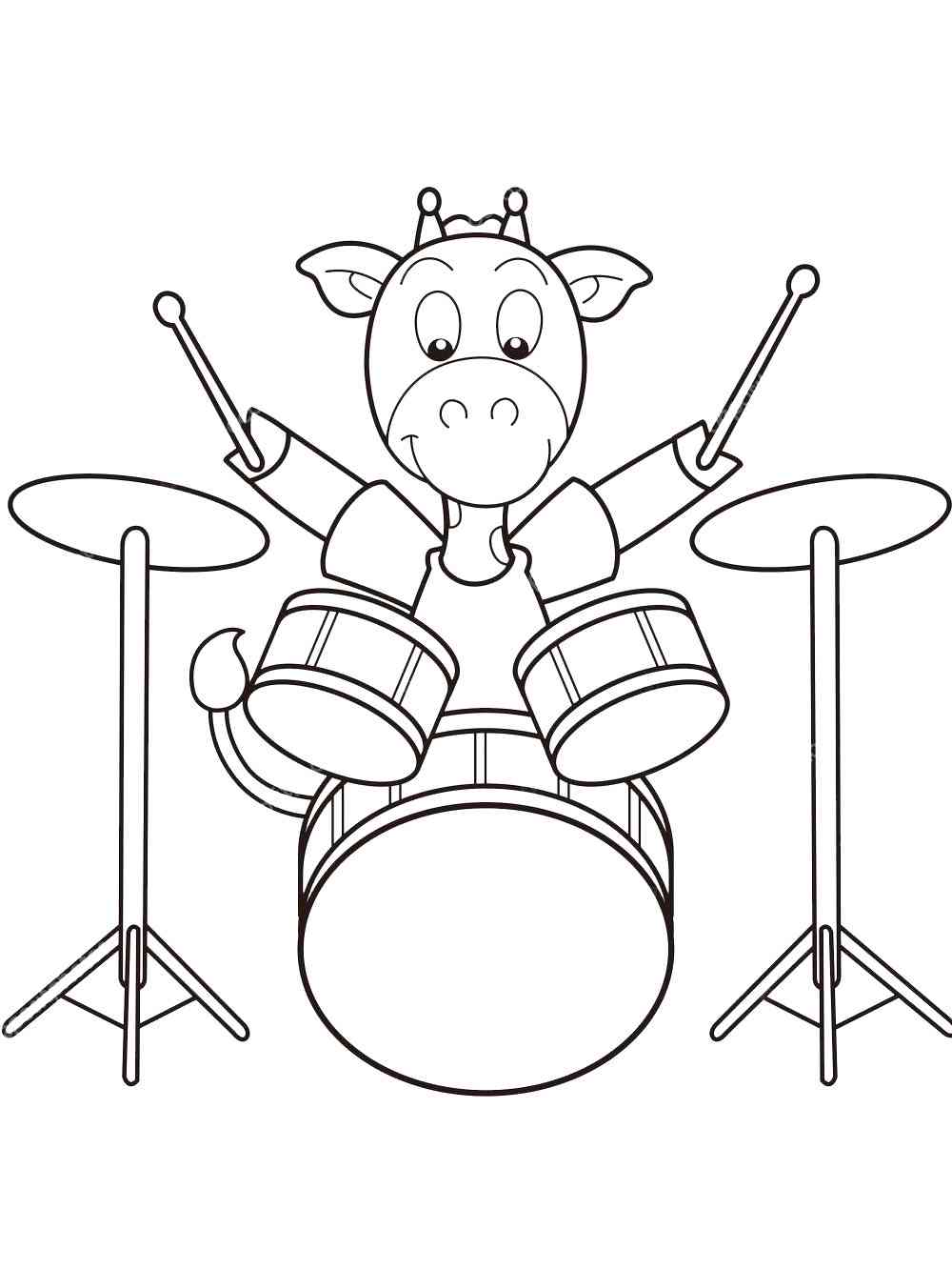 Drum coloring pages