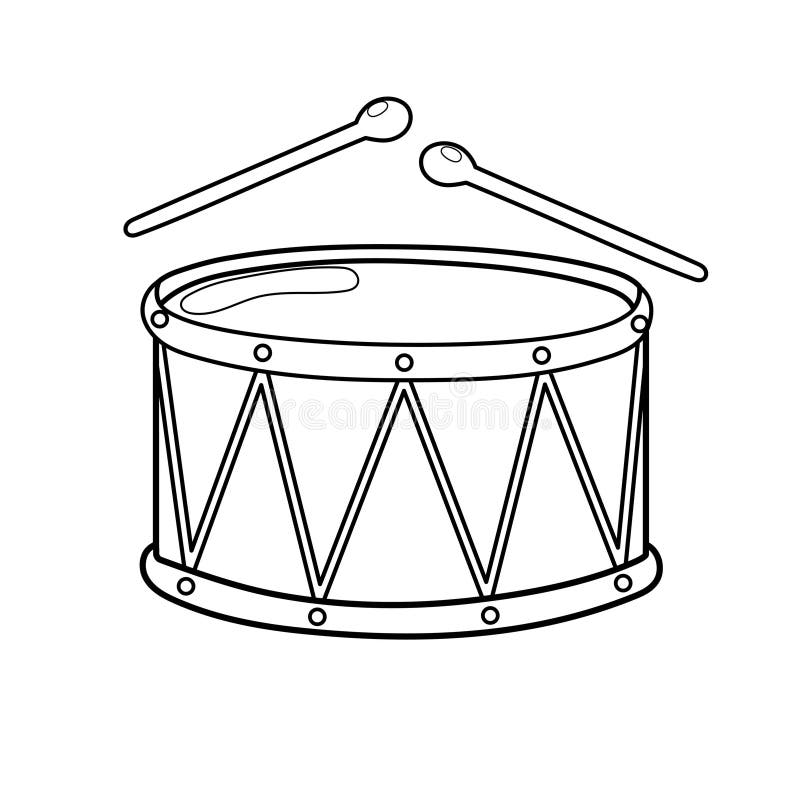 Drum coloring stock illustrations â drum coloring stock illustrations vectors clipart