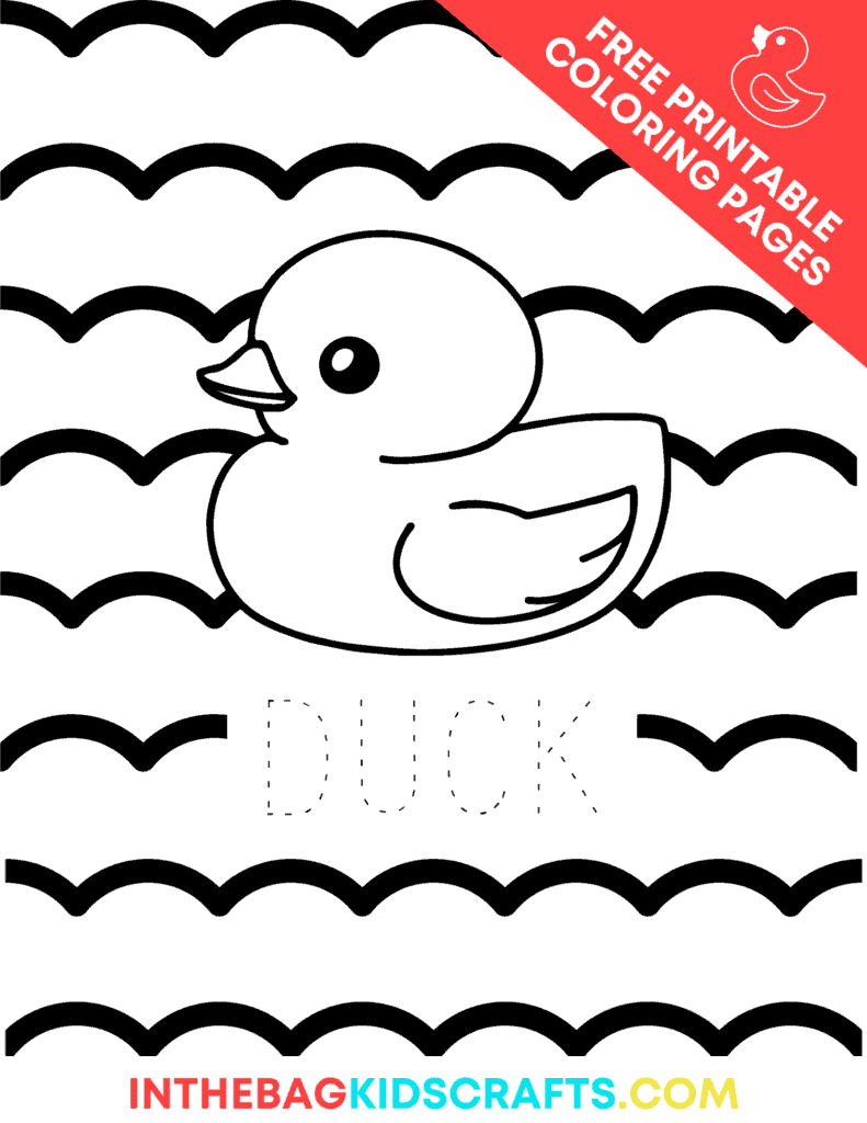 Duck coloring pages free printables â in the bag kids crafts