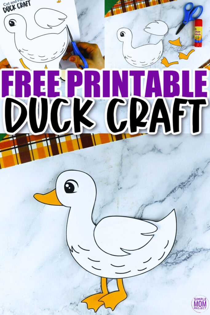 Free printable duck craft template â simple mom project