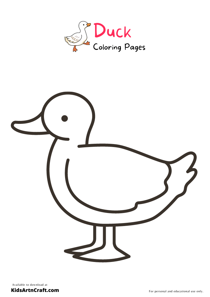 Fun and free duck colorg pages for kids