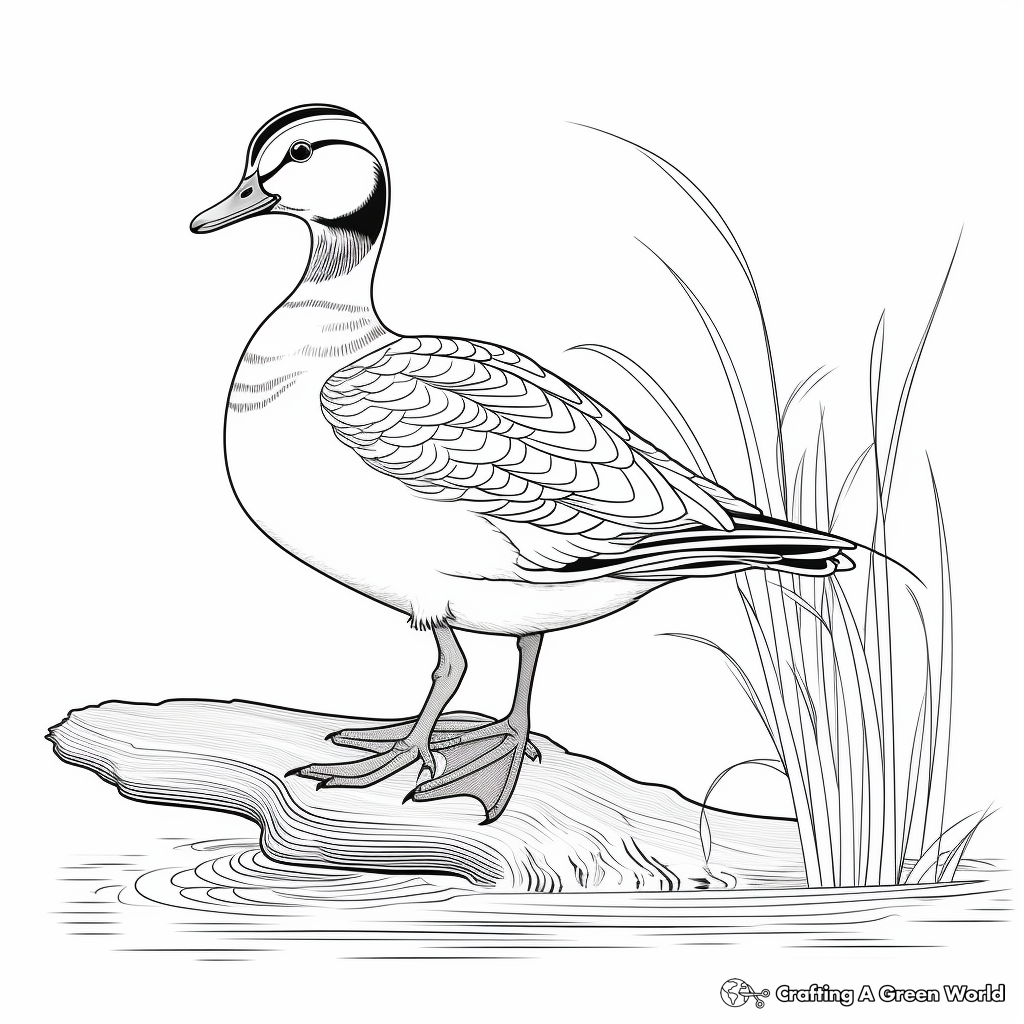 Wood duck coloring pages