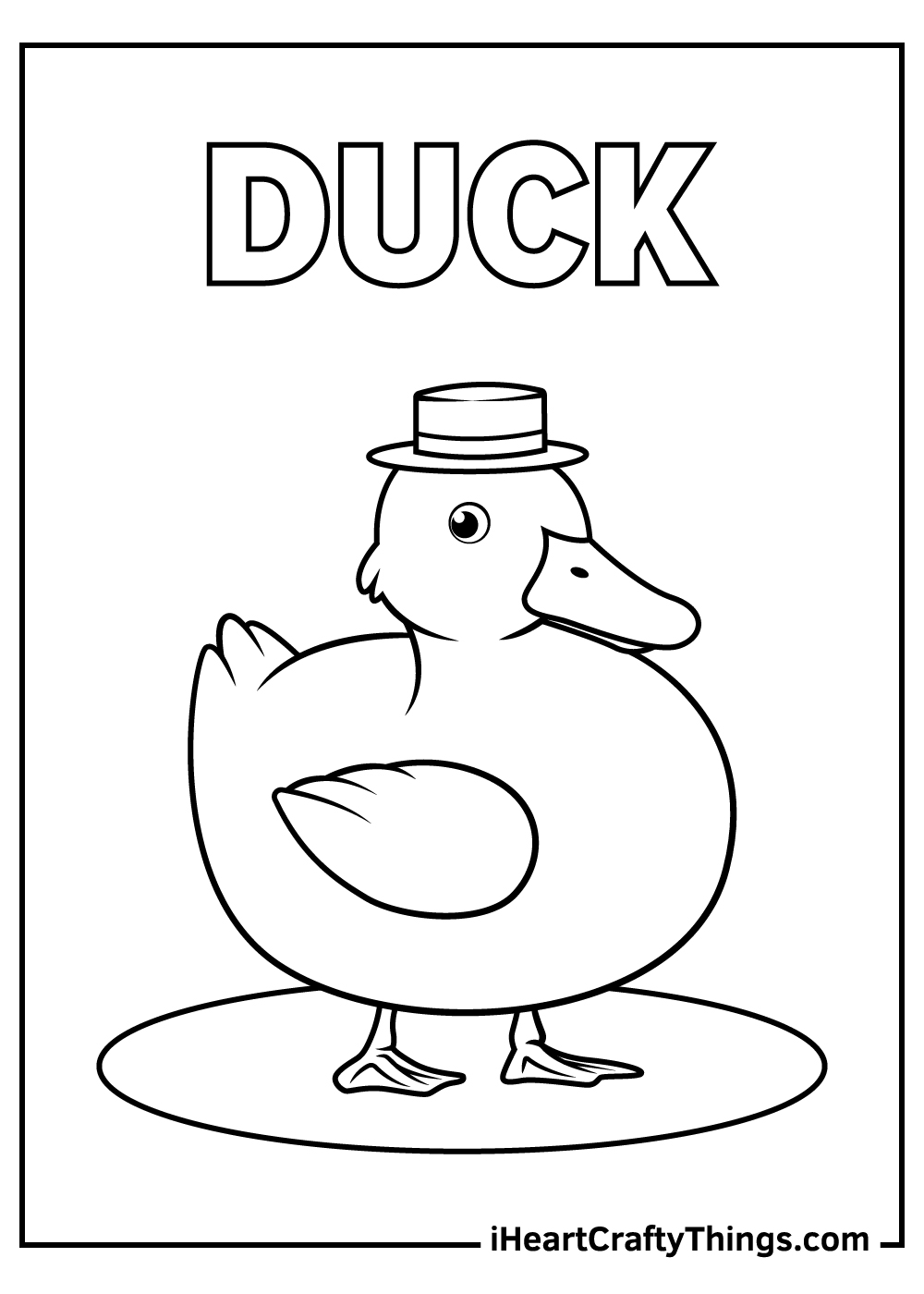 Duck coloring pages free printables