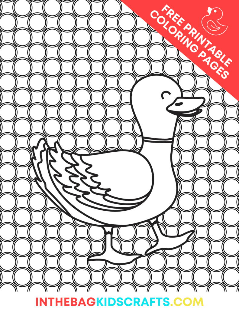 Duck coloring pages free printables â in the bag kids crafts