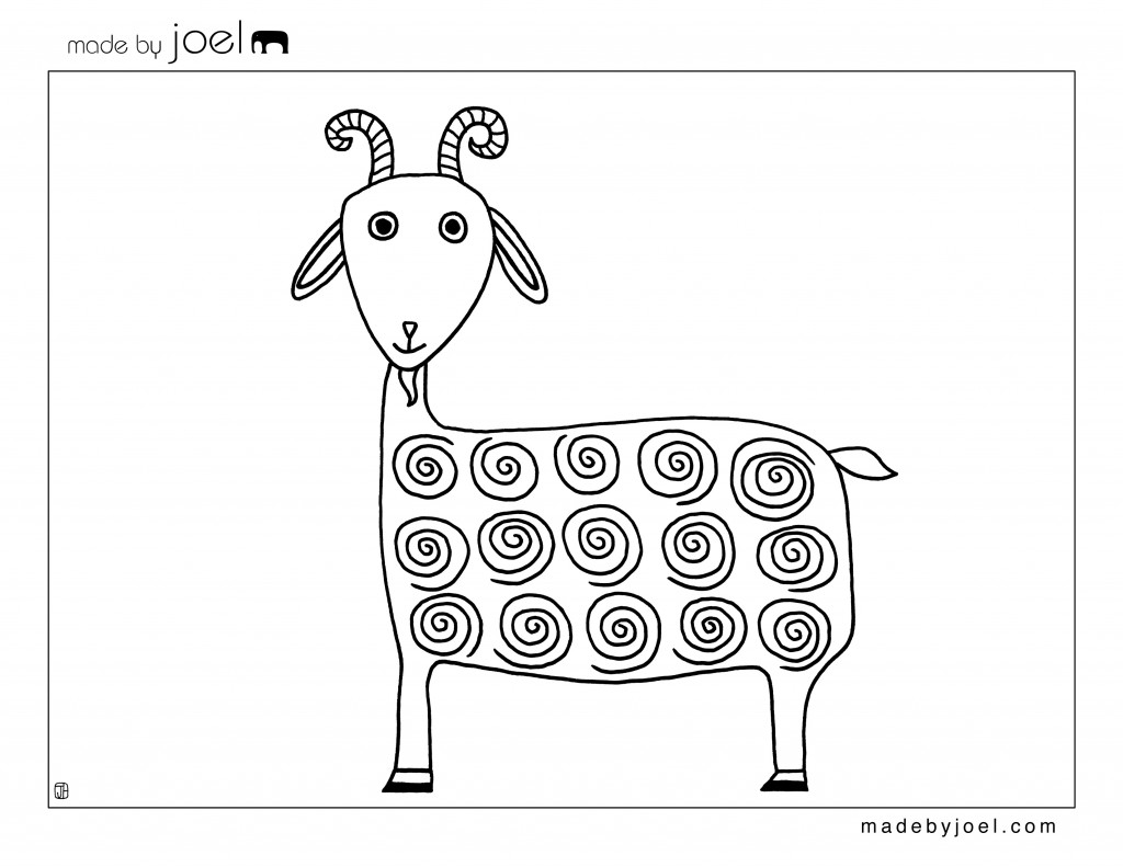 Duck and goat coloring sheets â made by joel