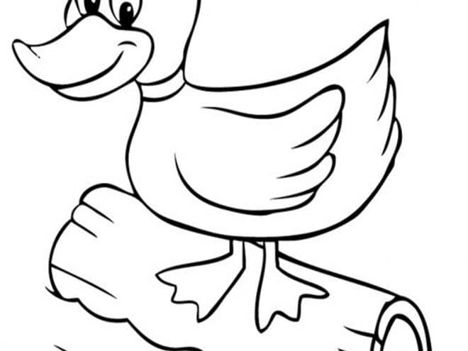 Free easy to print duck coloring pages