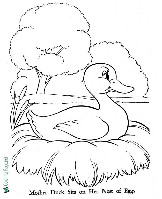 The ugly duckling coloring pages