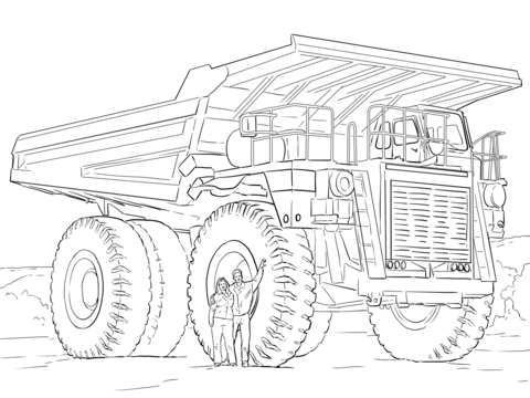 Dump truck coloring page free printable coloring pages