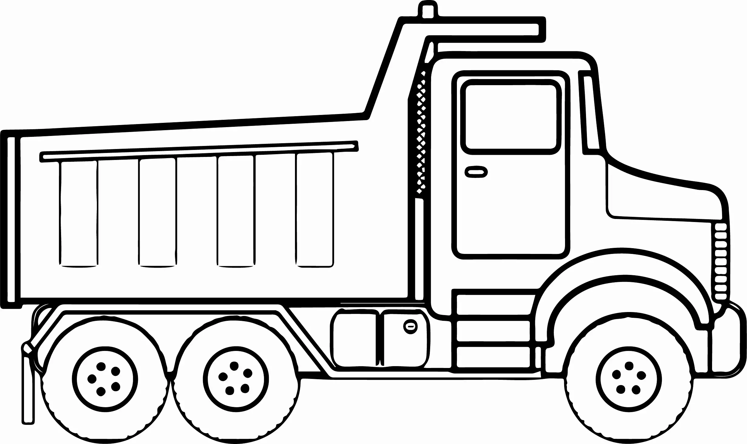 Easy printable dump truck coloring pages pdf for kids