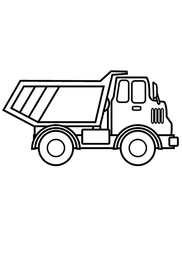 Coloring pages dump truck coloring page for kids