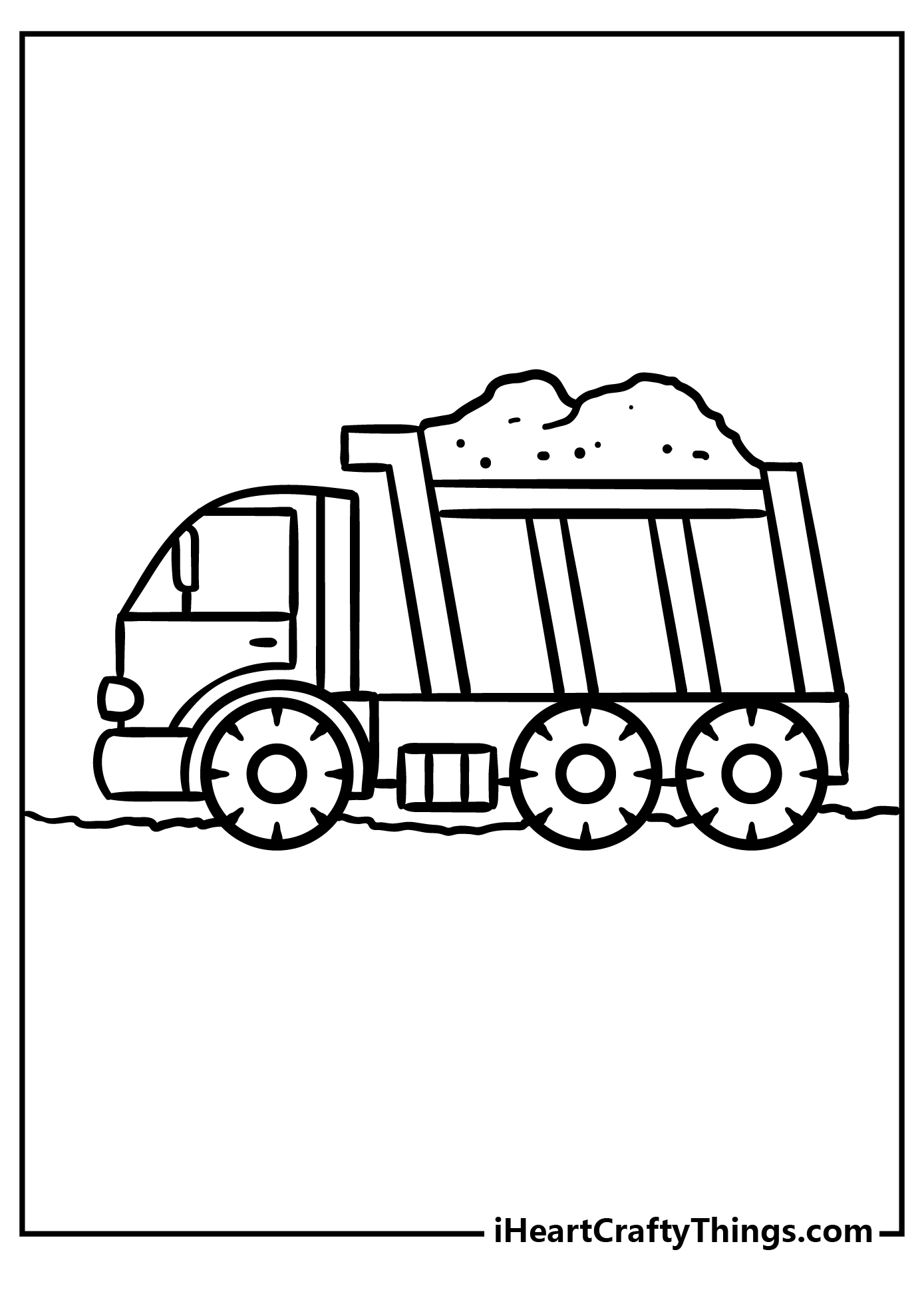 Dump truck coloring pages free printables