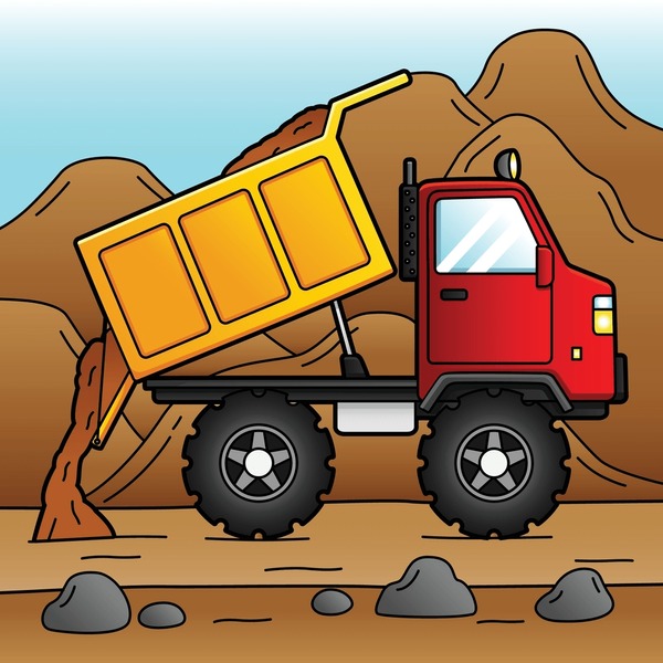 Dump truck picture dump truck coloring page royalty