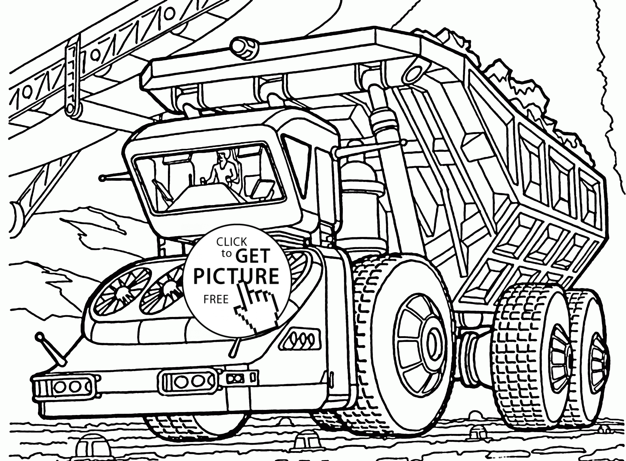 Biggest dump truck coloring page for kids transportation coloring pages printables free