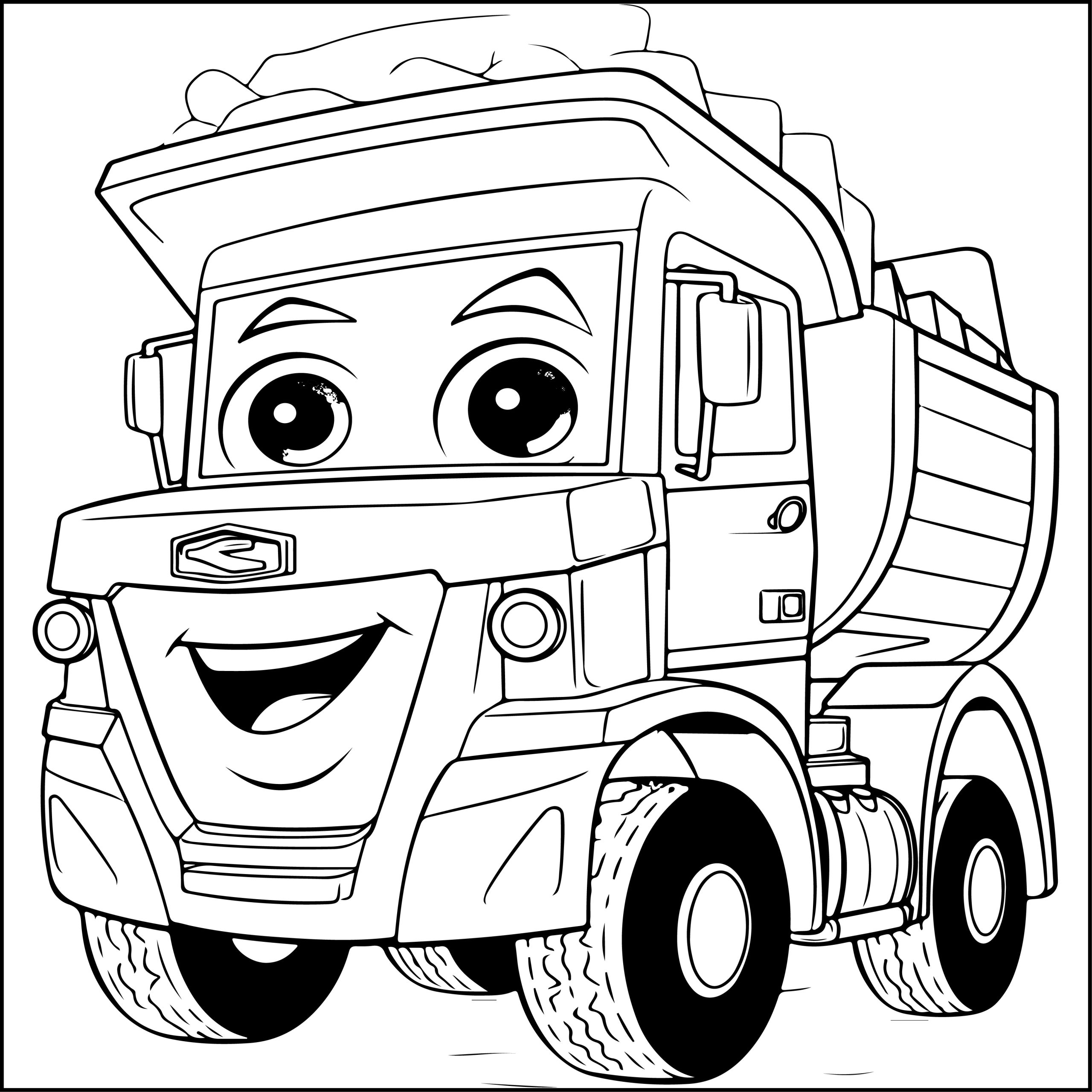 Dump truck coloring book with amazing coloring pages for kids and adults made by teachers