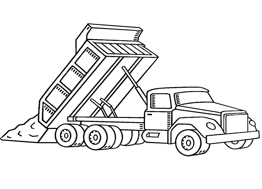 Free printable dump truck coloring pages for kids