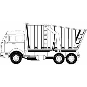 Dump truck coloring page