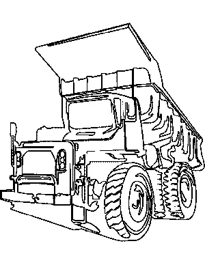 Big dump truck coloring page