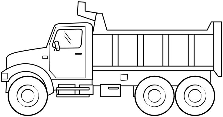 Dump truck printable template free printable papercraft templates truck coloring pages cars coloring pages easy coloring pages