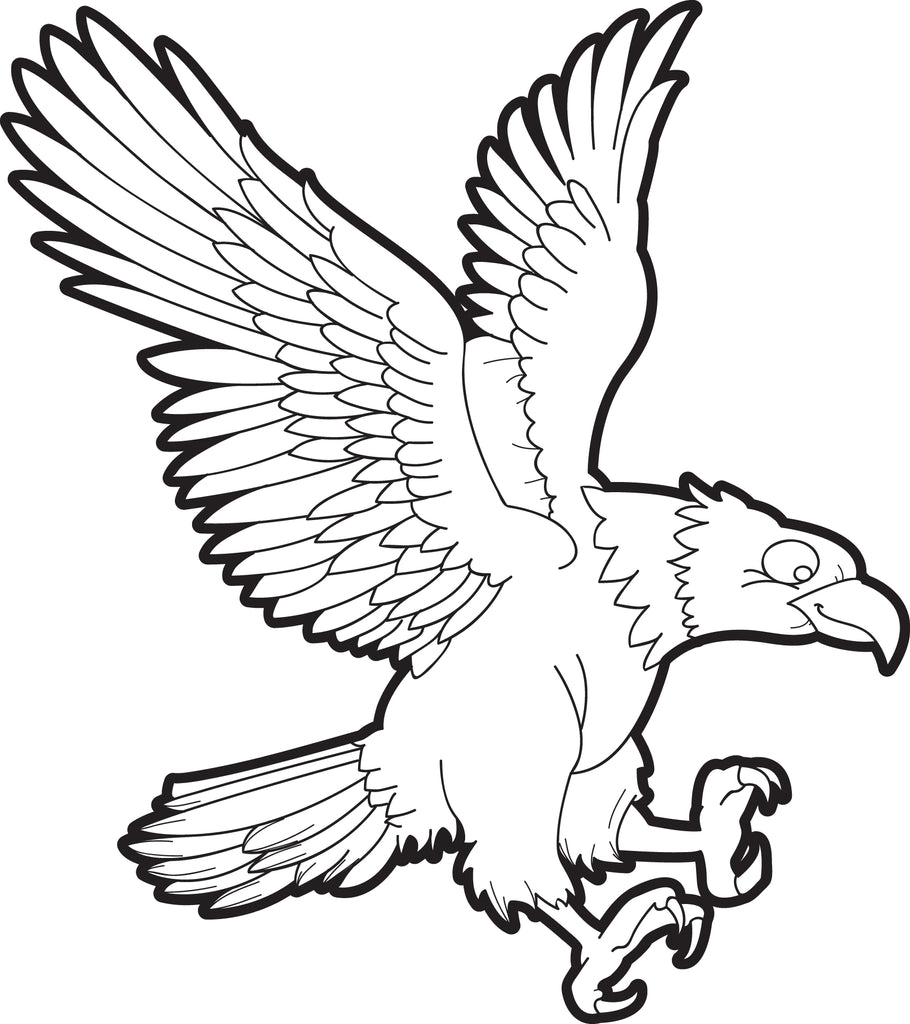 Printable bald eagle coloring page for kids â