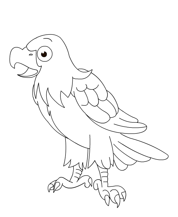 Free printable coloring worksheets for kids color eagle