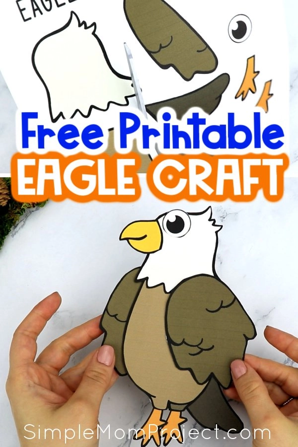 Free printable cut and paste bald eagle craft for kids â simple mom project