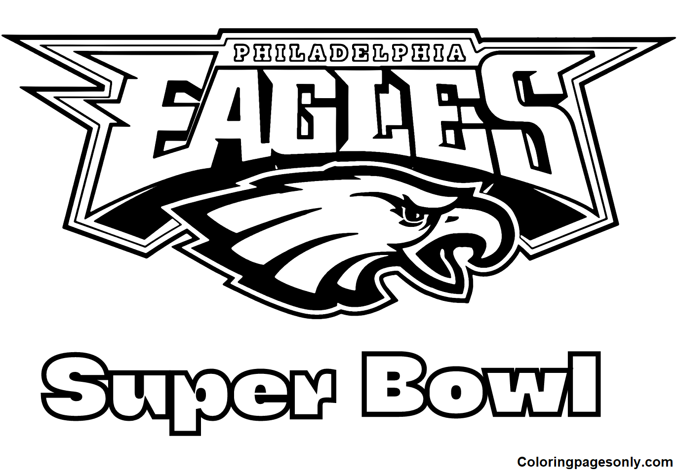 Philadelphia eagles coloring pages printable for free download