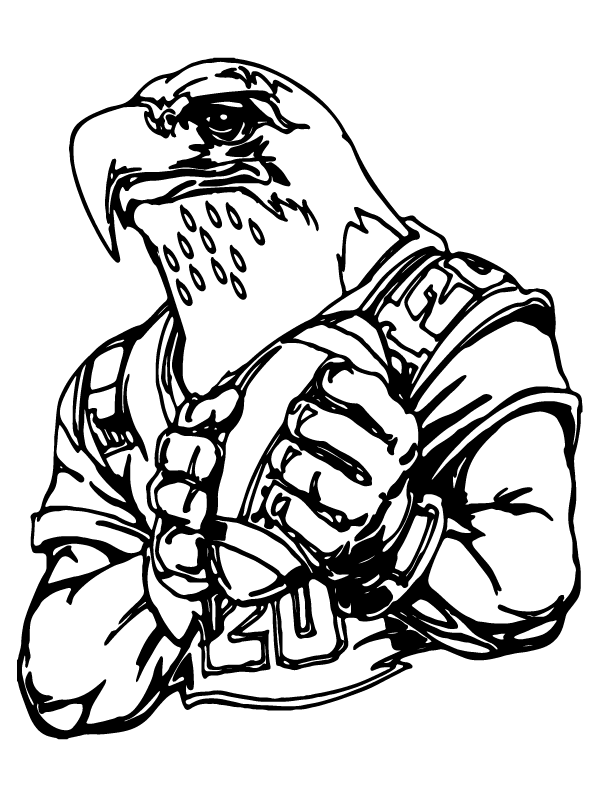 Swoop nfl philadelphia eagles coloring page