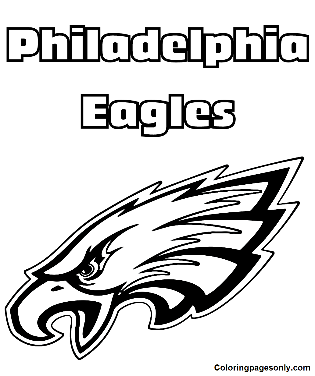 Philadelphia eagles coloring pages printable for free download