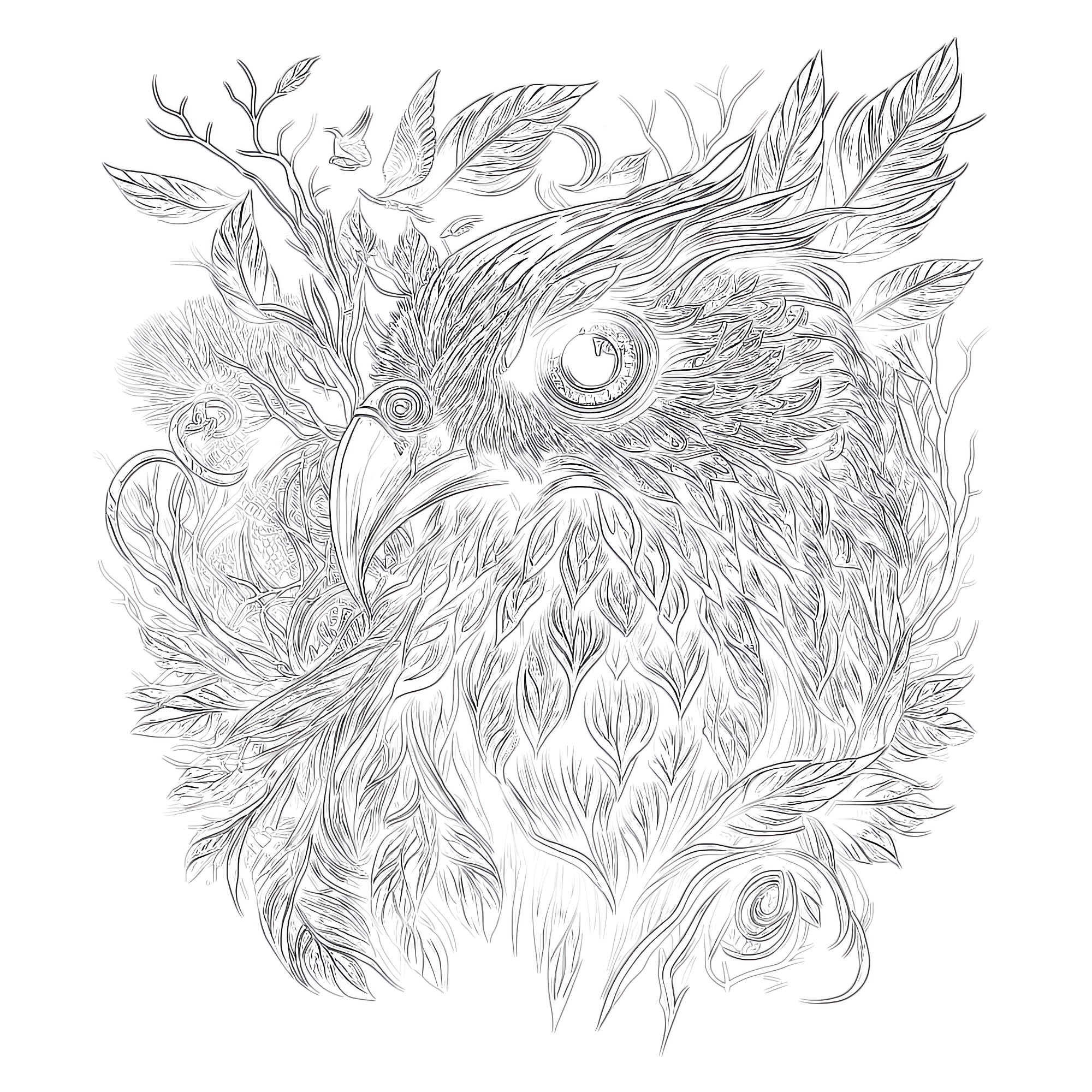 Eagle coloring page coloring pages mimi panda