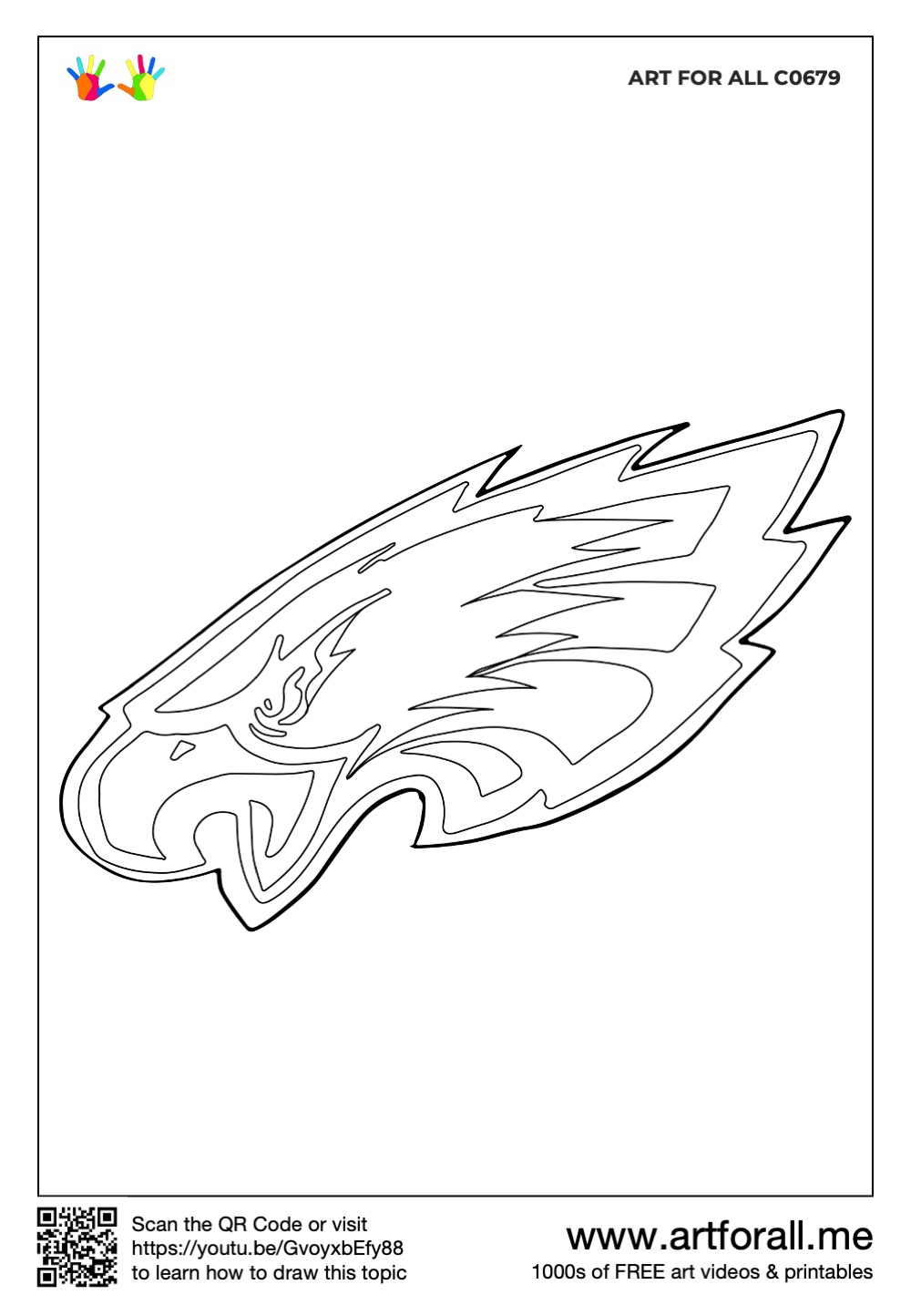 How to draw the philadelphia eagles logo