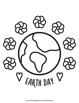 Earth day coloring page â free printable pdf from