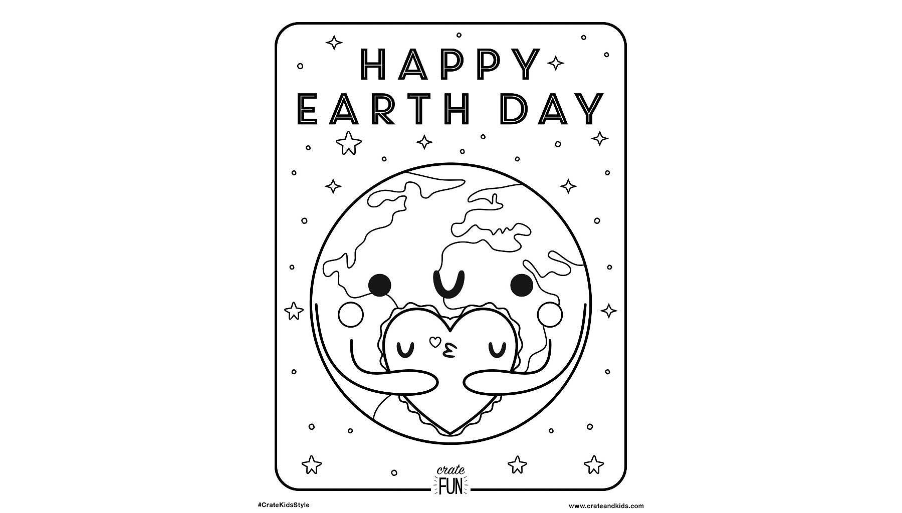 Kids earth day free printable coloring page crate barrel