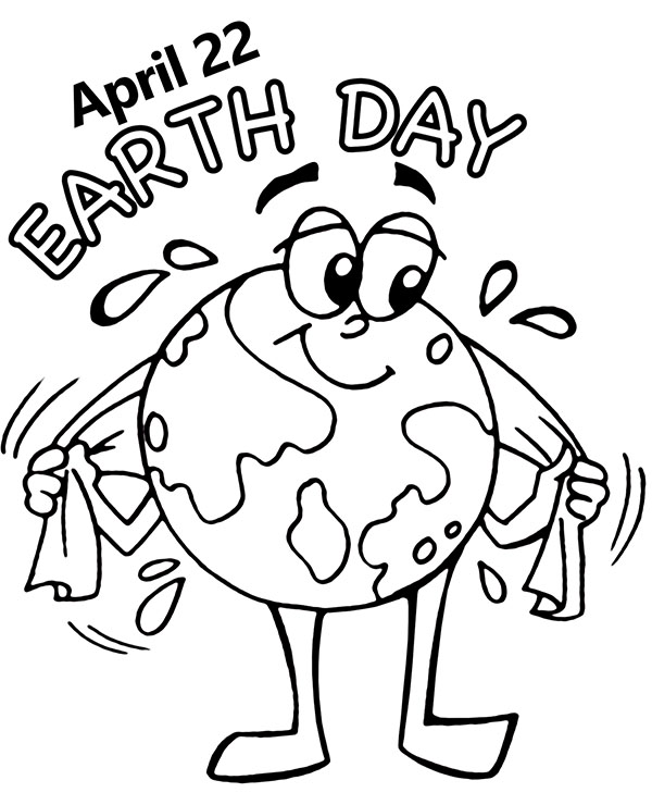 Printable earth day picture for coloring