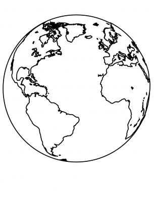 Earth coloring sheet