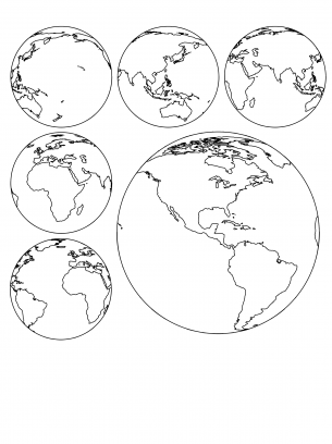 Globe coloring sheets