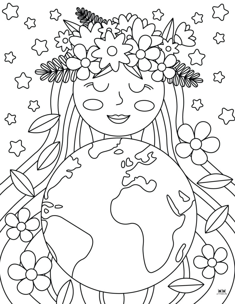 Earth coloring pages