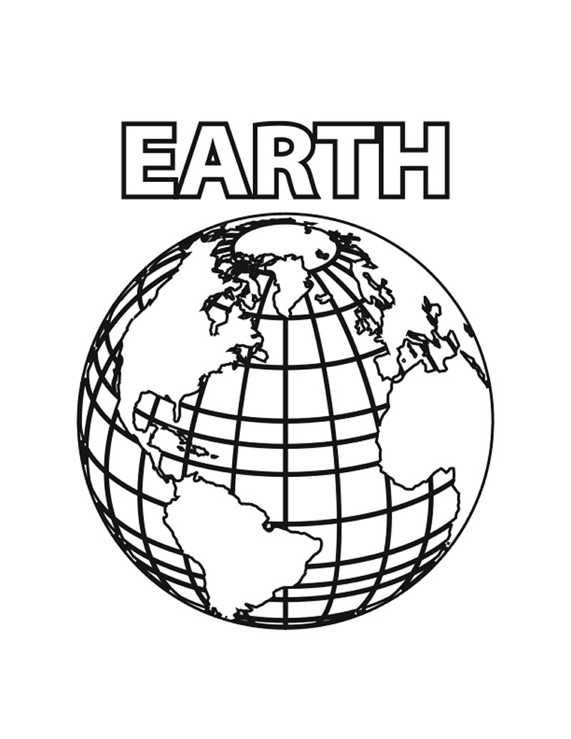 Free printable earth coloring pages for kids