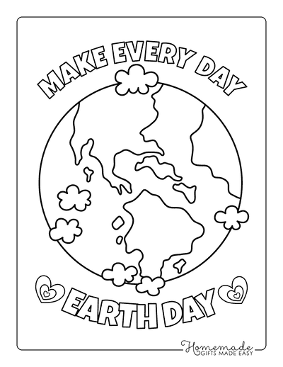 Free earth day coloring pages for kids adults