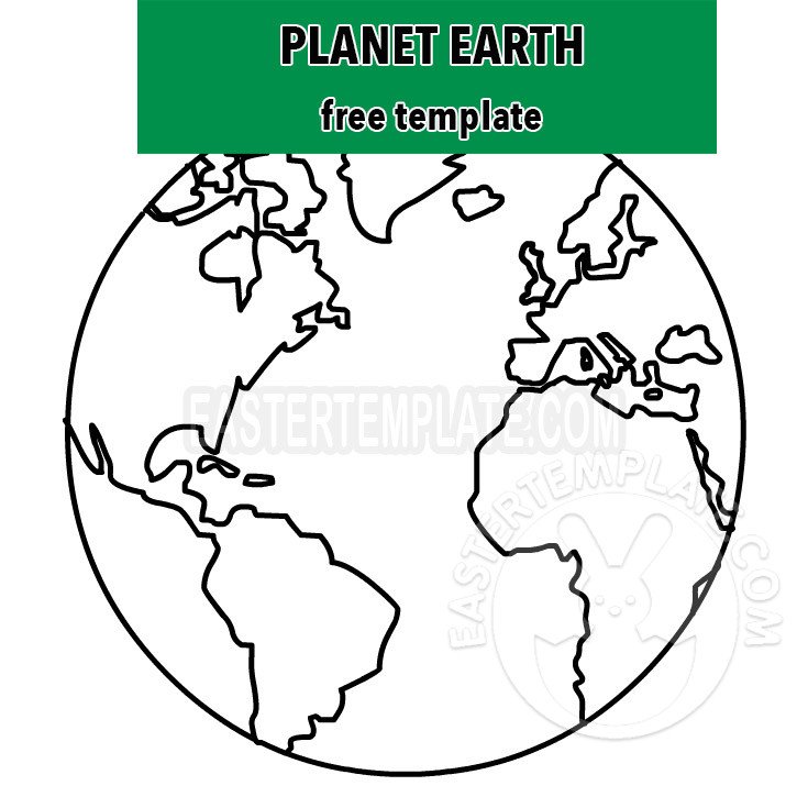 Planet earth template printable