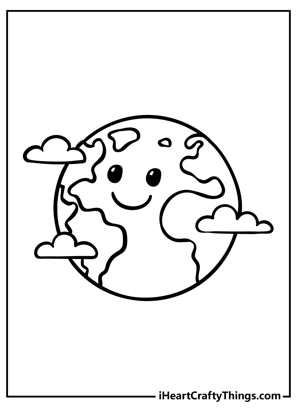 Earth coloring pages free printables