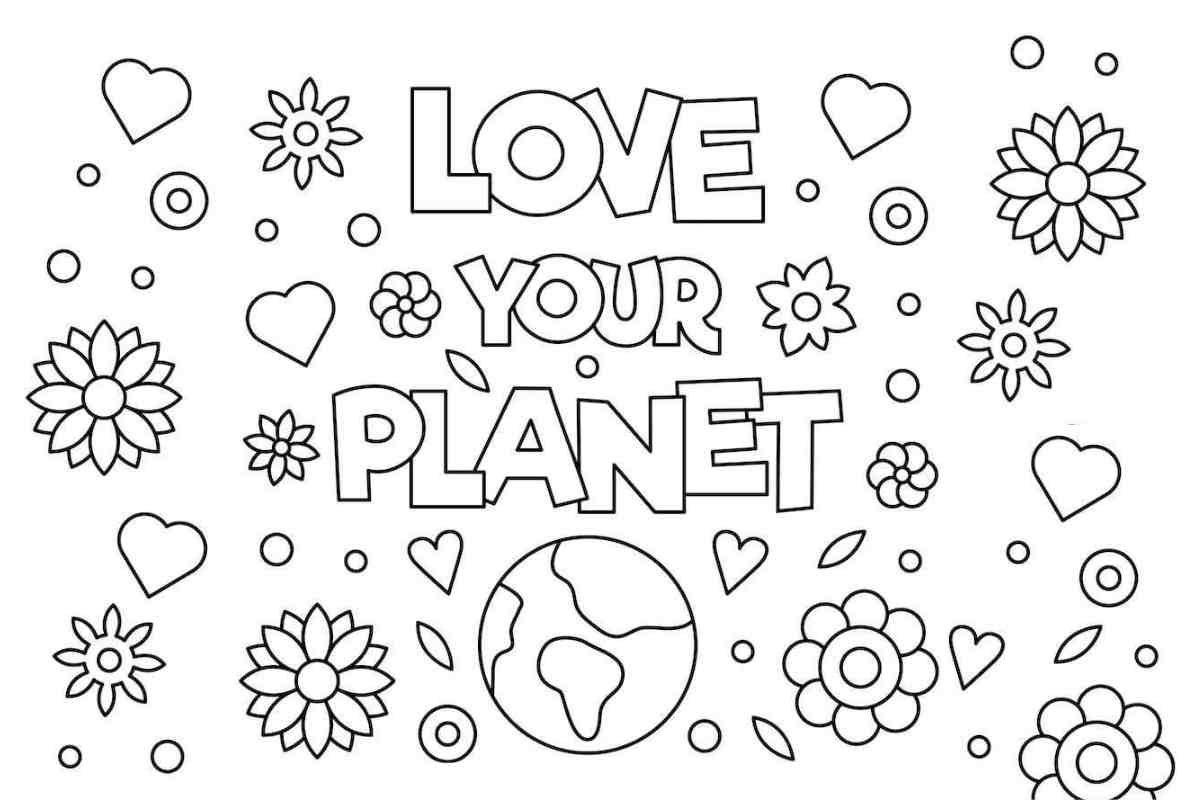 Free earth day colouring pages for kids