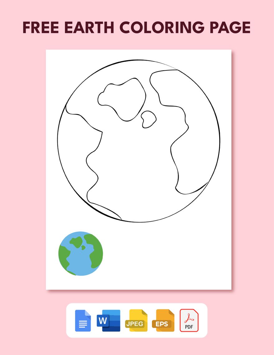 Earth coloring page