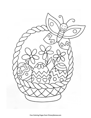 Easter basket coloring page â free printable pdf from