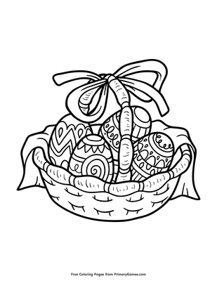 Easter basket coloring page â free printable pdf from