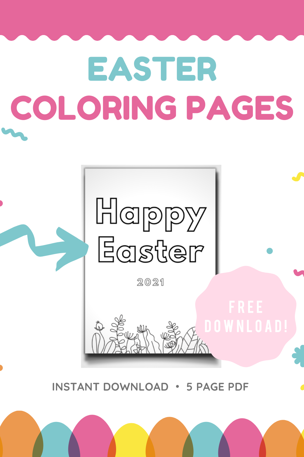 Free easter printable coloring book