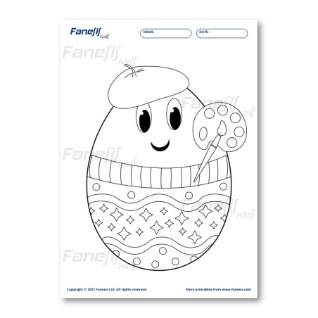 Free printable easter egg coloring page