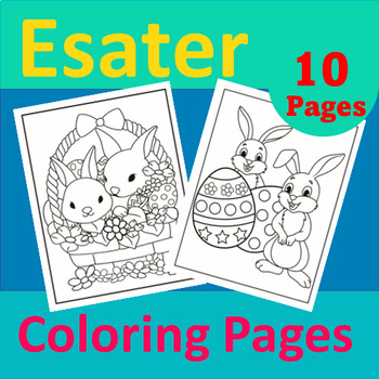 Easter coloring pages by teacher publishing corner tpt