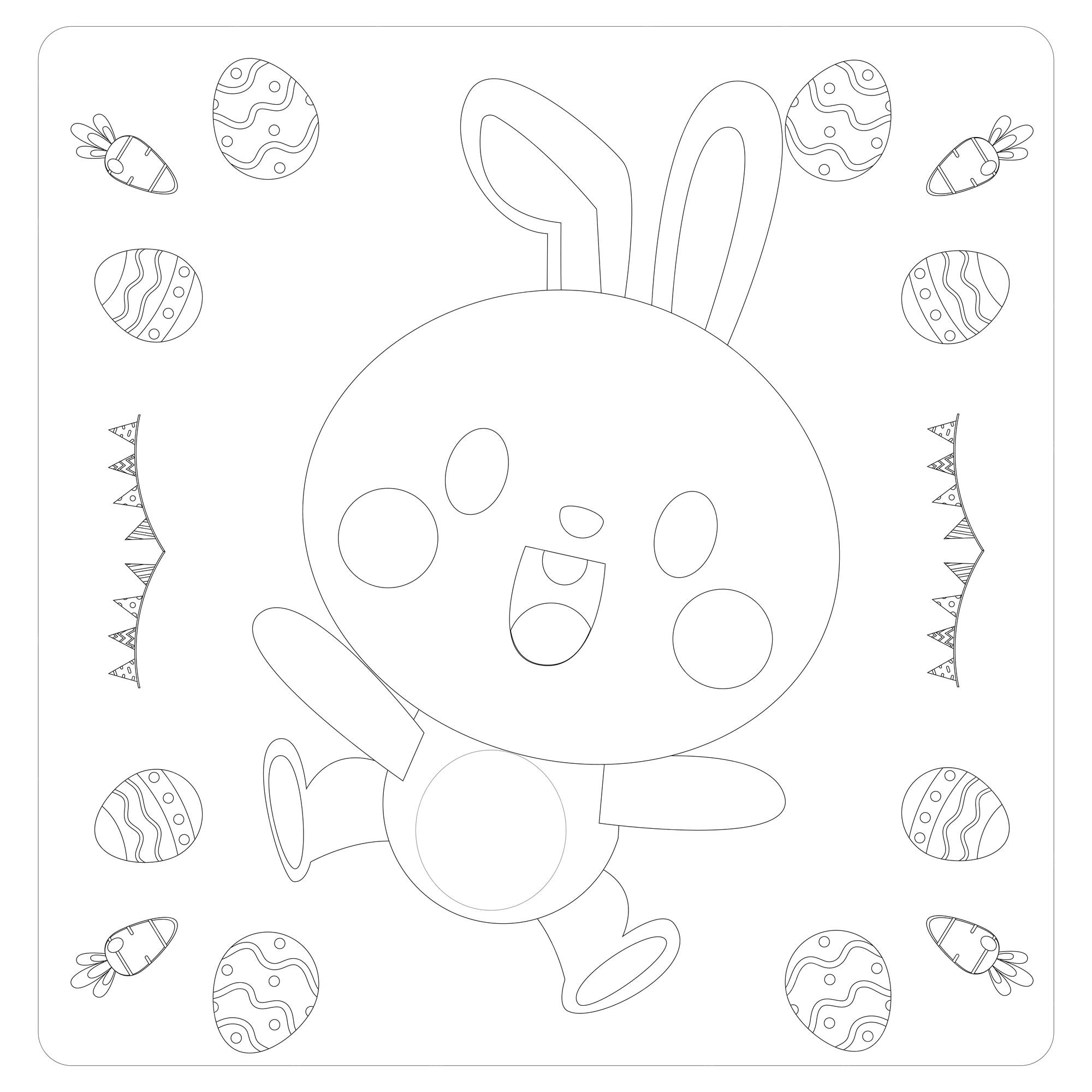 Premium vector printable easter coloring pages for kids