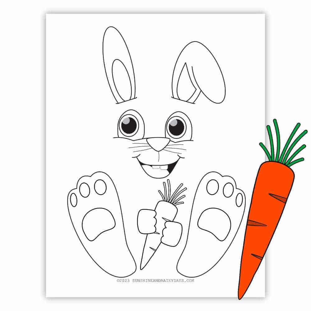 Easter bunny coloring page